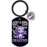 Celaqiu Best Dragon Gifts for Girls Dragon Keychain Gifts for Dragons Lover Christmas Birthday Gift for Her Just A Girl Who Loves Dragons Keychain for Friend Sister Daughter