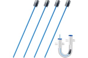 4 PCS Condensate Flexible Drain Brush, 15.7 in Nylon and PVC Drain Line Cleaning Brush, Keep Condensate Traps Clean, for AC C