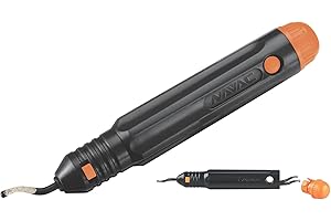 NAVAC NTD28 Copper Tubing Deburrer | Pipe Deburring Tool | Replaceable Deburring Blade | 2 Spare Blades Included | 1 Year War