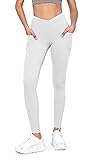 ODODOS Cross Waist Yoga Leggings for Women with