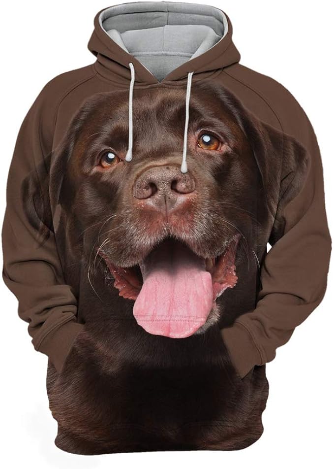 Unisex 3D Graphic Hoodies Animals Dogs Labrador Chocolate