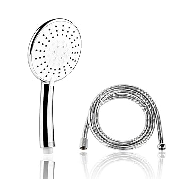 Handbrause Set mit Schlauch, Etmury Duschkopf Handbrausen Bad Hand Dusche mit 5 Modi Dusche Universal Dusch Kopf Chrom mit 1.