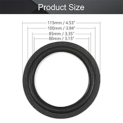 Fielect 2Pcs 4.5inch/115mm Foam Speaker Edge