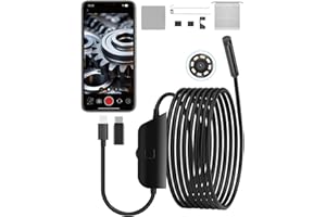 ZOIOT Endoscope Camera with Light,16.4ft Inspection Camera 1080P HD Endoscope with 8 Adjustable LED Lights,8mm Lens,IP67 Waterproof Endoscope Only Suitable for iPhone 11,12,13,14,15 Series (5002-LT-500)