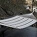 Prime Garden Quilted Double Fabric Hammock, Hardwood Spreader Bars with Pillow,Outdoor Polyester