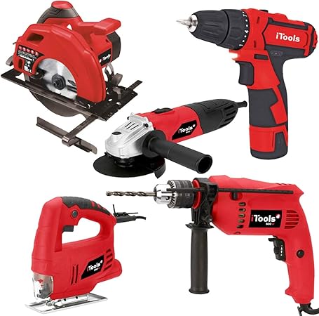 Pack 5 Outils Itools Meuleuse Perceuse Visseuse Scie Circulaire Scie Sauteuse Et Boite A Outils Itools 18 Amazon Fr Bricolage