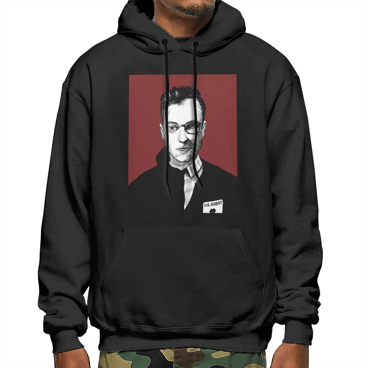 Itoshi Mr Robot Sweatshirts Nice Print Pattern Comfortable Unisex Cartoon Pullover Hoodie Sweatshirt with Front Pocket