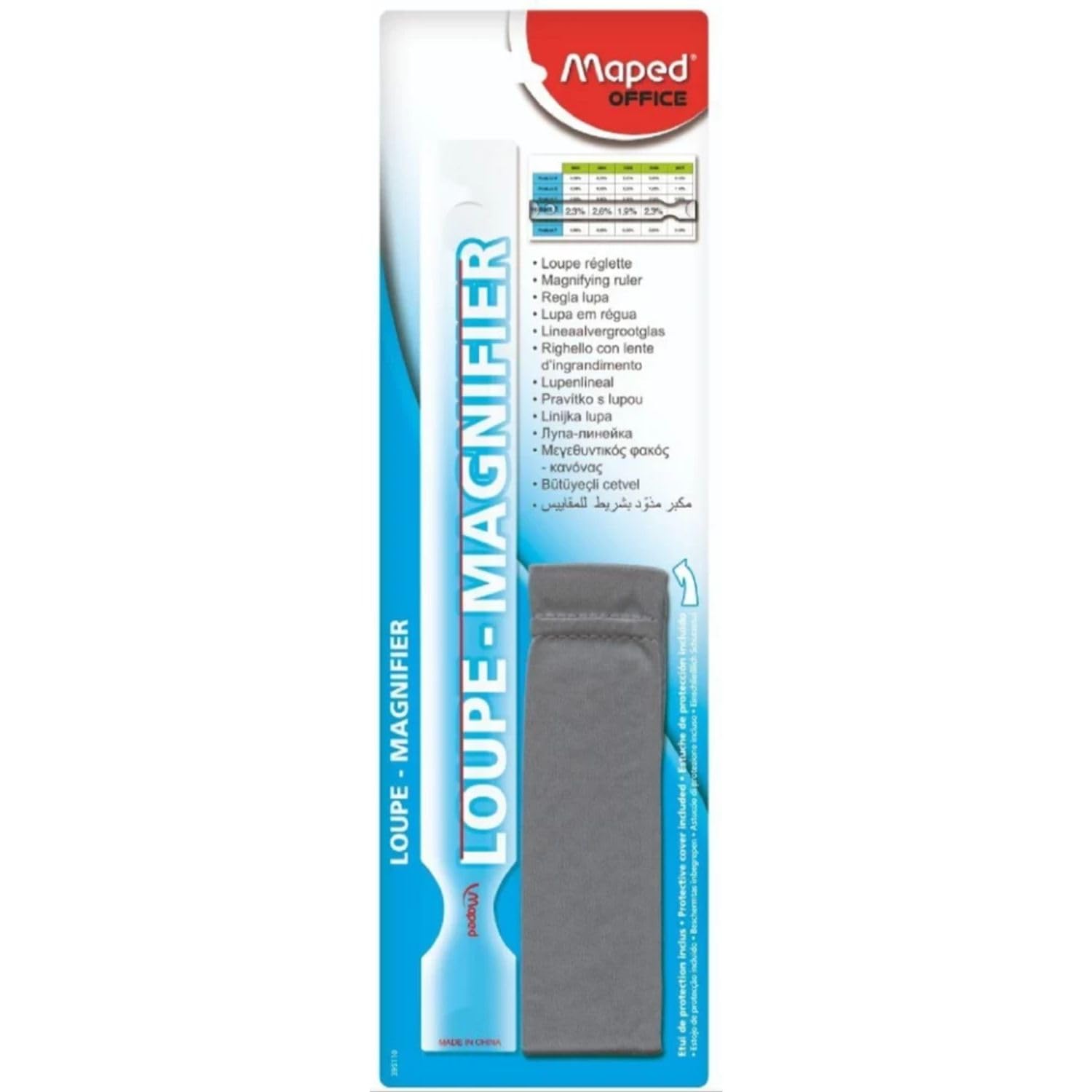 Maped 395110 - Ruler and loupe 2in1