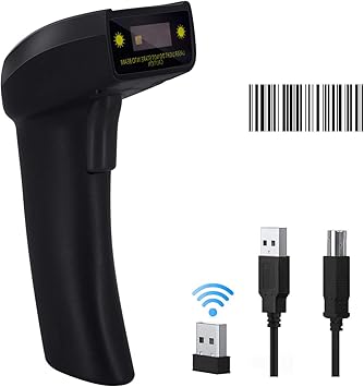 Amazon Com Usb Wireless Barcode Reader Scanner Symcode Handheld Laser Barcode Reader 2 4ghz Wireless Usb2 0 Wired With Receiver Storage Of Up To 10000 Code Electronics