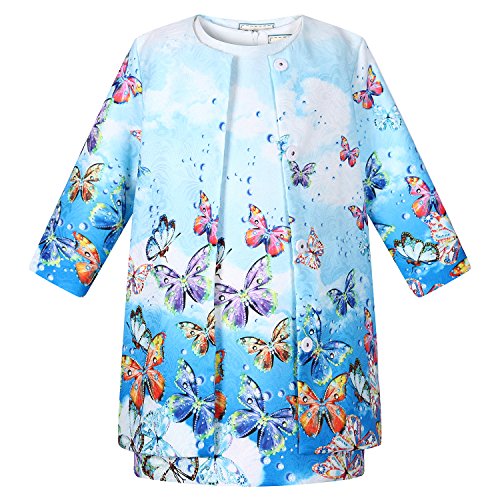 Toddler Girls Dress Set Kids Costume Sleeve Dress and Coat Long Sleeve 2PCS