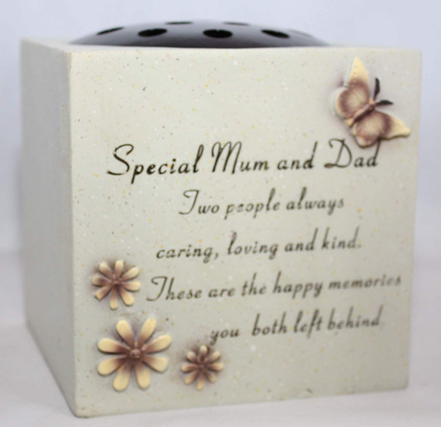 Special Mum and Dad Verse Graveside Memorial Grave Pot