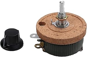 Jutagoss 50W 5 Ohm Rheostat Switch Wirewound Potentiometer Variable Resistor with Knob 1PCS