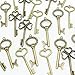 PeaceJoy Mixed Set of Large Skeleton Keys in Antique Bronze, Set of 30 Keys