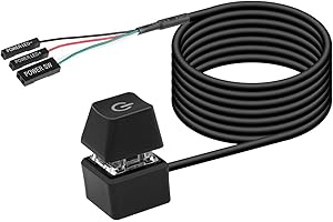 Desktop Power Button Extension Switching with Colordul LED Lights for Computer Motherboard External Boot Computer Switching