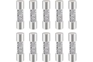 Baomain 10-Pack gPV Solar PV Fuse 20A 1000V DC, 10x38mm, 33kA Breaking Capacity, CE Listed for Photovoltaic Systems, Combiner Boxes (20 Amp.)