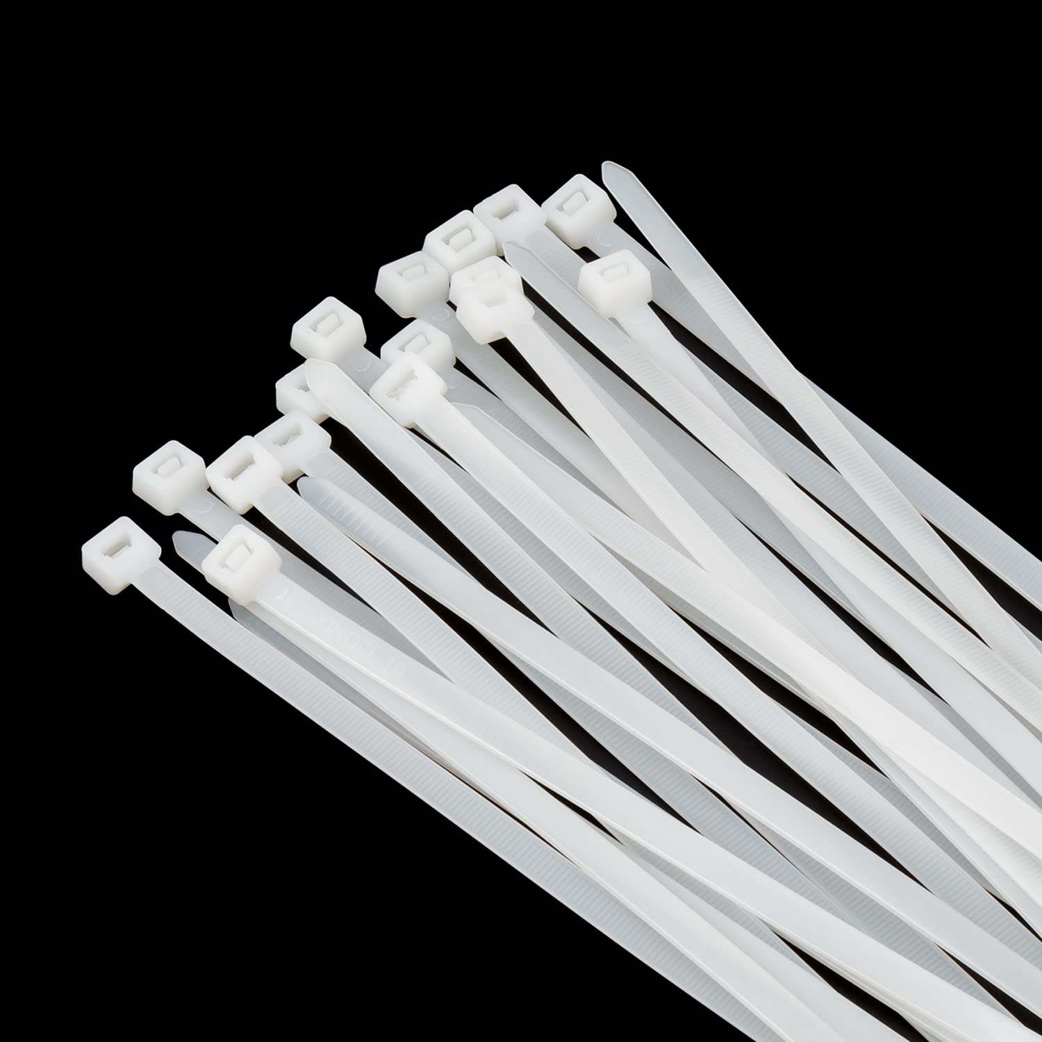 XINGO White Cable Ties Heavy Duty 100 Pack, 650mm x 7.6mm,120 lbs Strength, UV Resistant Long Nylon Cable Ties,Self-Locking Nylon Zip Ties for Indoor and Outdoor