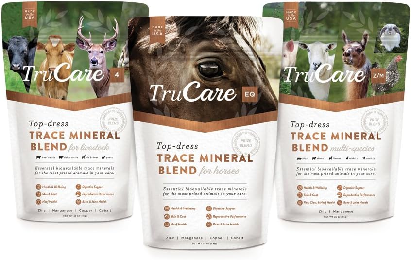 TruCare Z/M Top-Dress Trace Mineral Blend for Multi-Species: Pigs, Sheep, Llamas, Rabbits, Poultry (Zinc, Manganese) : Pet Supplies