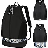 mygreen Gym Drawstring Backpack with Shoe Compartment – Waterproof Sports Bag, Lightweight & Breathable for Gym, Travel, Yoga | Large Capacity, Foldable Design Black