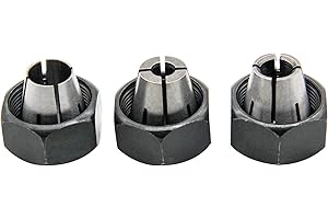 Thaekuns Router Collet Kit 42999 1/4",42950 1/2" and 42975 3/8" Fits for PORTER CABLE Models-3 Pack