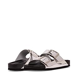 Madden Girl Women's Bodiee Slide Sandal, Silver