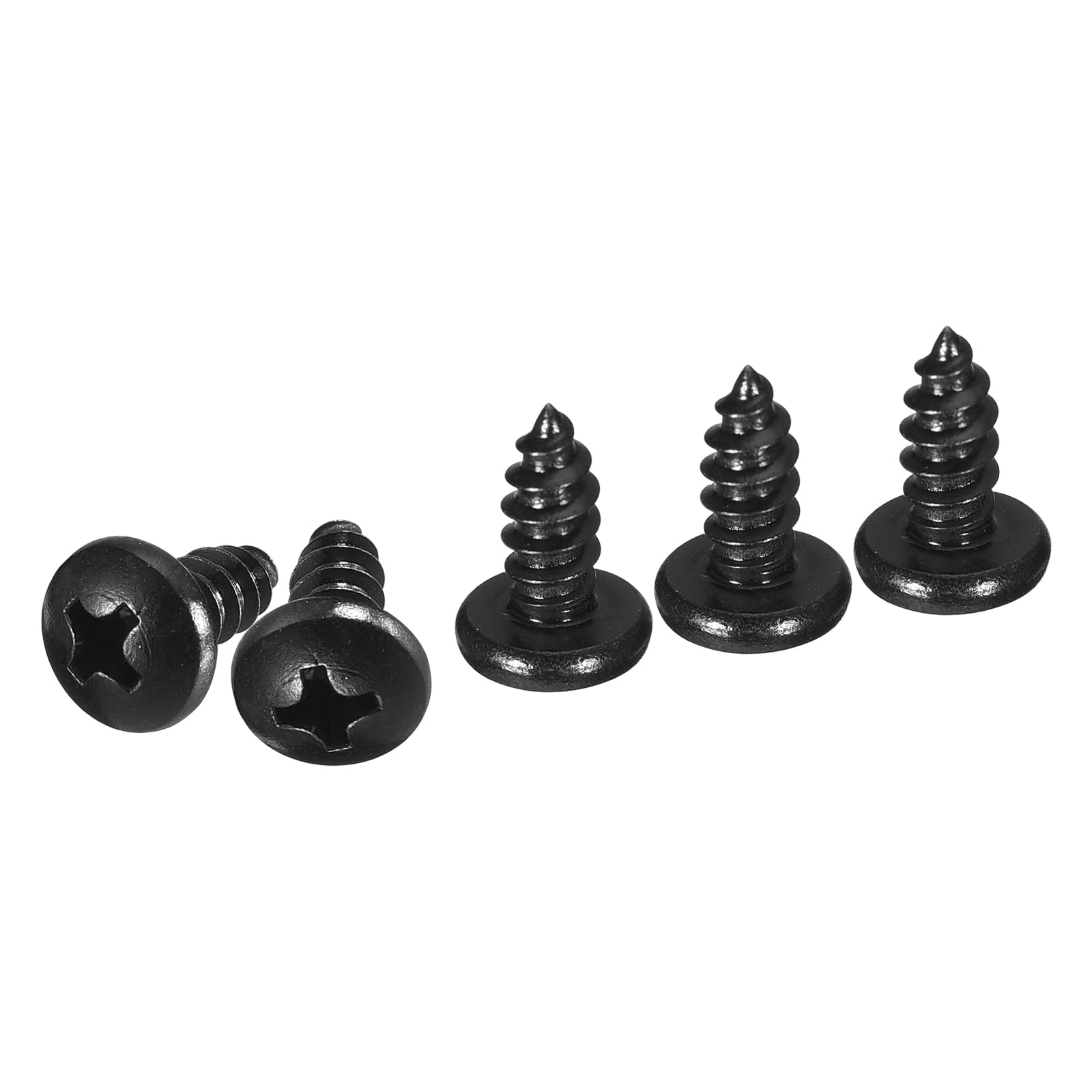DTGN #10x3/8" Phillips Pan Head Self-tapping Screw - 100Pack - Black Oxide 304 Stainless Steel Sheet Metal Screws Wood Screws — image 1