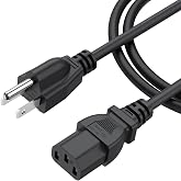 AC Power Cord for ION Block Rocker, ION Pathfinder, ION Tailgater Bluetooth Speaker, Monster Rockin Rolle, Guitar Amplifier, 5FT Universal 3 Prong Replacement Charger Cable