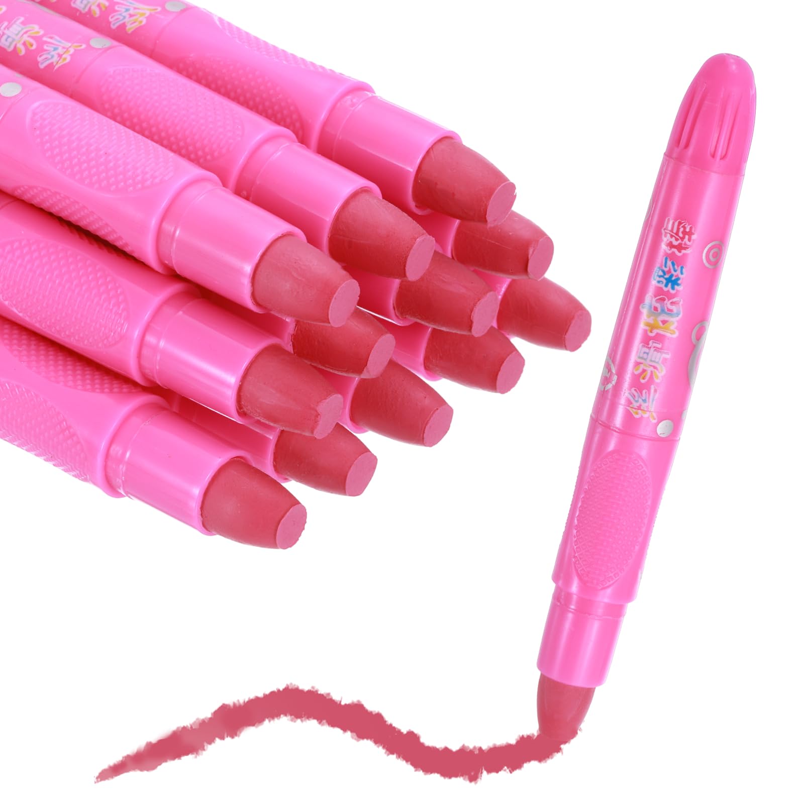 sourcing map Twist Crayons, Twist Crayons Gel Watercolor Set Washable Silky Smooth for Arts Drawing DIY Craft Project Coloring Supplies Gift(Pink, Pack of 12)