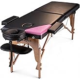 Professional Massage Table Portable Massage Bed for Spa Salon Tattoo Esthetician Lash Reiki, Adjustable Height 84" Long & 500