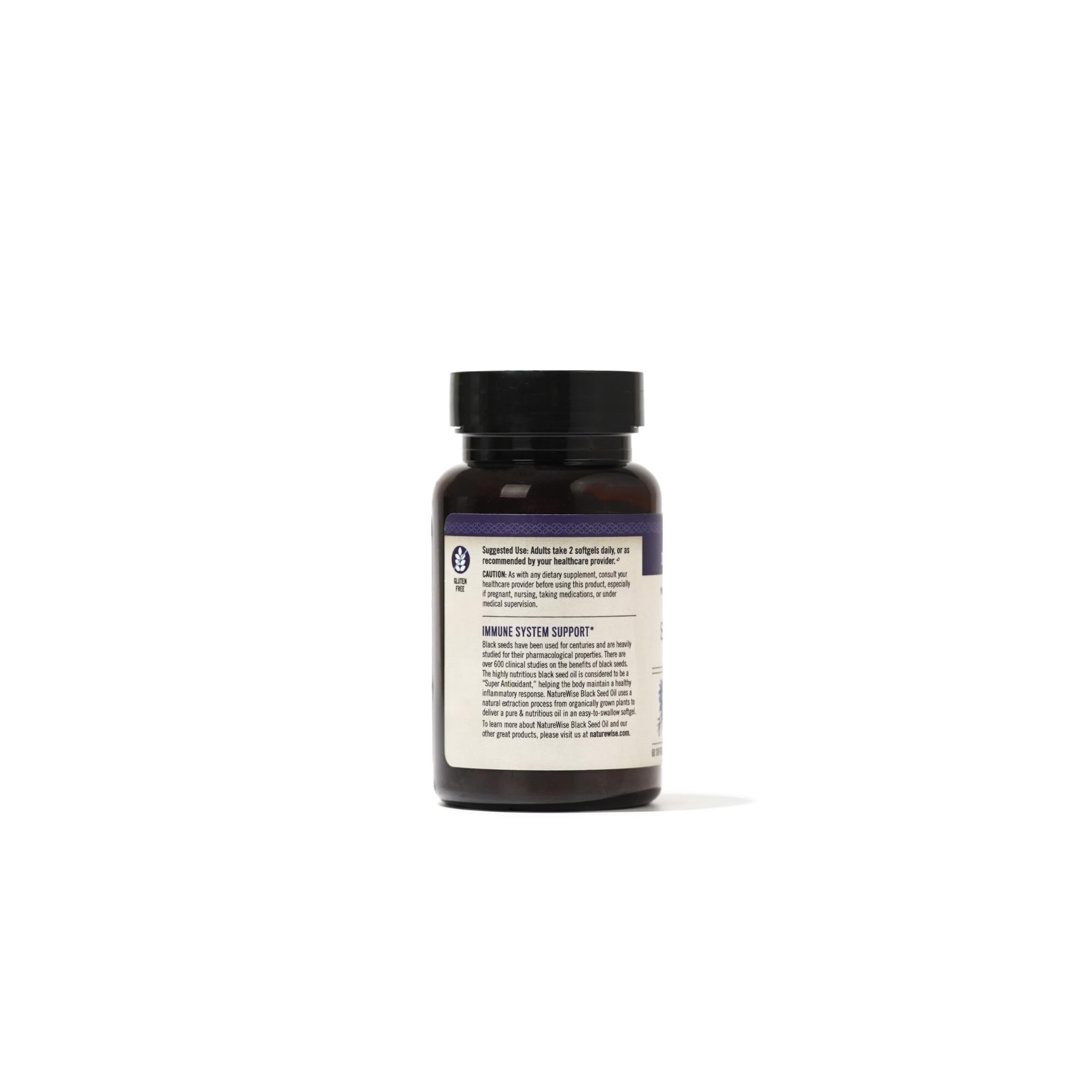 NatureWise Black Seed Oil Softgels 1250 mg - with 100% Organic Cold Pressed Nigella Sativa - Omega 3 6 9 - Antioxidant Immune Support, Hair & Skin - Non-GMO, Gluten-Free - 60 Softgels[1-Month Supply]
