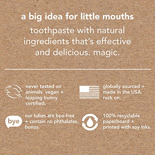 Hello Natural Apple Flavor Kids Fluoride Free Training Toothpaste, For