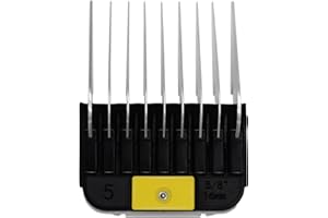 AIRERA Professional Animal Stainless Steel Attachment Guide Guard Combs for A5 Style Detachable Blade Pet Groomers, 1/8"-1" Compatible with Wahl KM Series Andis AG BG Oster A5 A6 Animal Clippers (#5-5/8")
