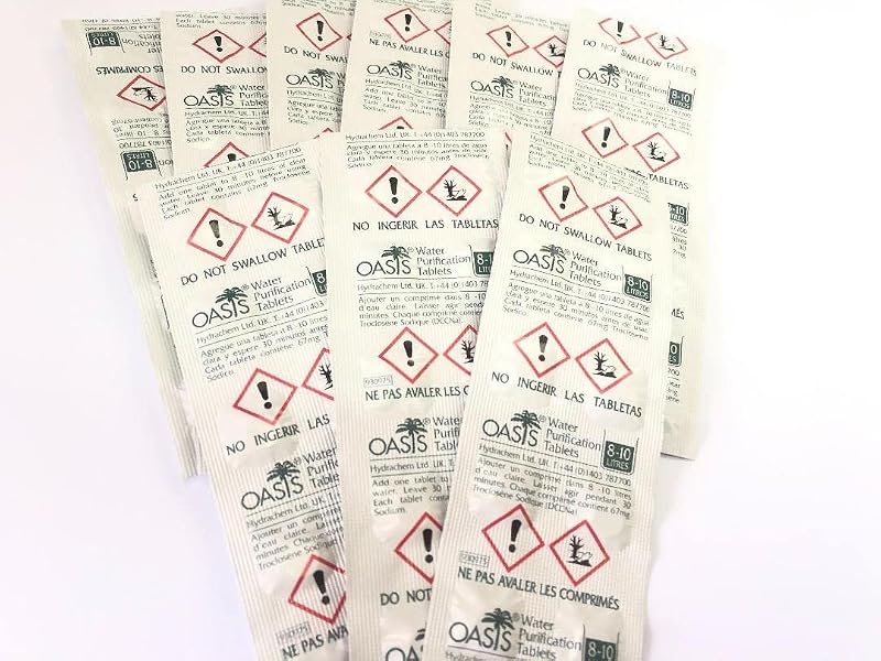 HAWA Oasis 67mg Emergency Water Purification Tablets 200 Tablets Treats 2000