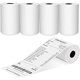 (5 Rolls) 2 1/4 x 50 Thermal Receipt Paper Rolls, POS Cash Register Paper Rolls, BPA Free 2.25x50ft Long Per Thermal Paper Receipt