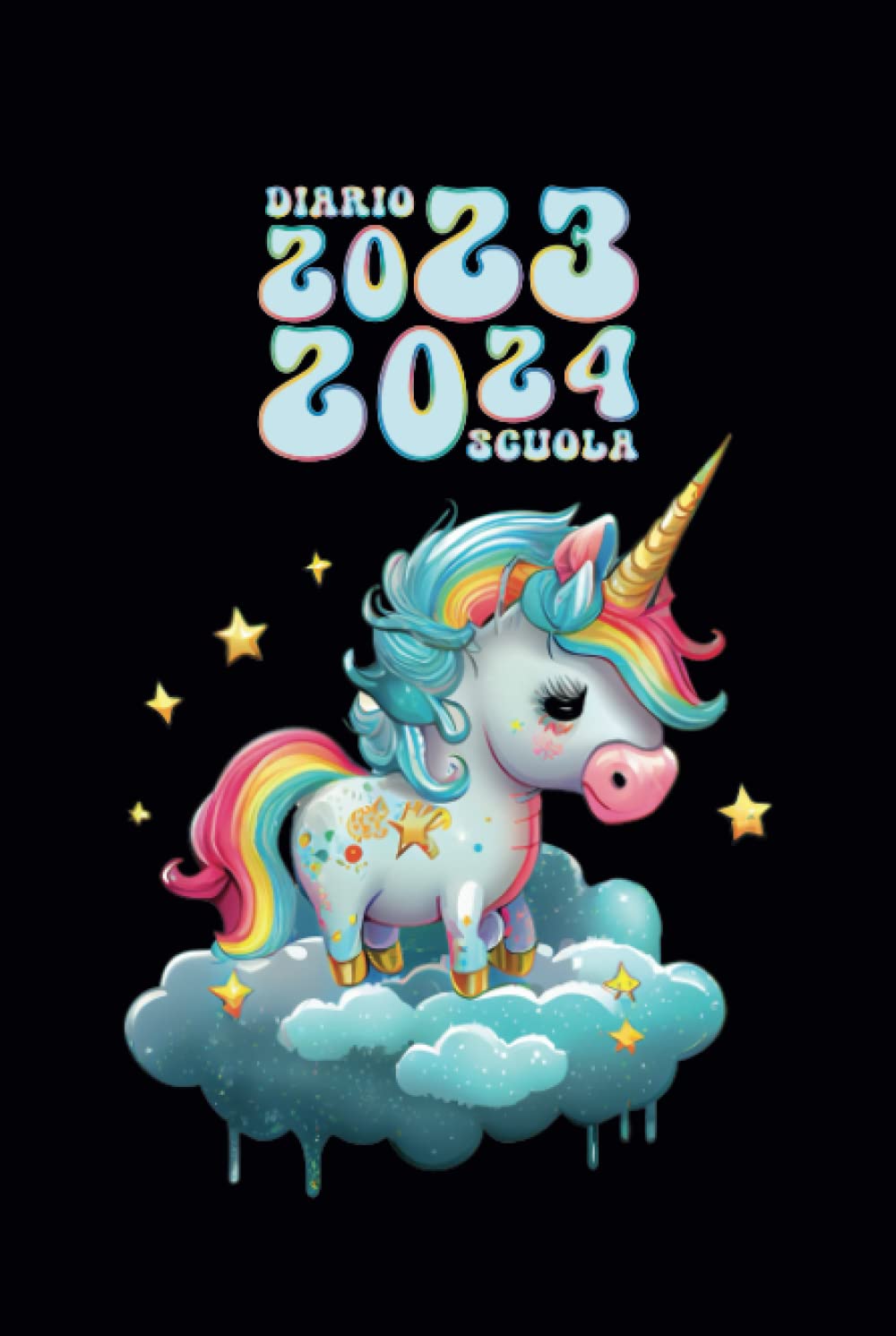 Diario Scuola 2023 2024: Agenda scolastica giornaliera (un giorno per pagina) per studenti delle scuole elementari, medie e superiori┃Unicorno