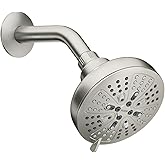 Moen Brushed Nickel Hydro Energetix Eight-Function Showerhead with Standard 5" Diameter Spray Head, 200W0SRN