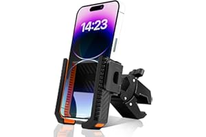 Bike Phone Holder Motorcycle Phone Mount, Handlebar Cell Phone Clamp, Phone Mount for Bike Motorcycle Scooter Golf Cart, Hand