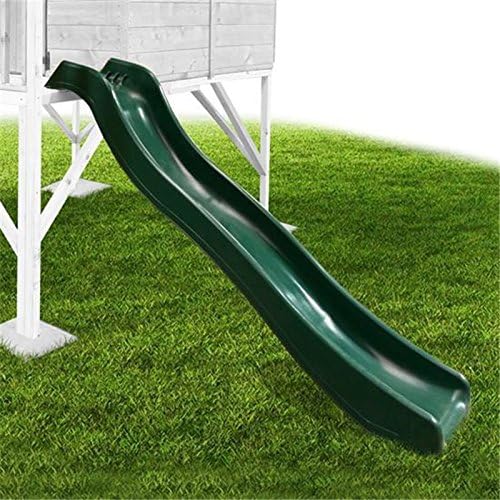 Mad Dash Childrens Heavy Duty Forest Green Wavy Plastic Slide 178cm Long for 90cm Platform Height