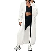 LILLUSORY Women's Oversized Long Cardigan Open Front Duster Sweater Coatigan with Pockets