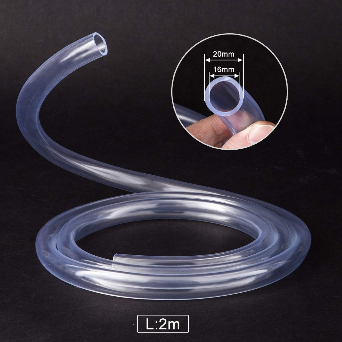 Kesote EUKST288 PVC Clear Tubing Pipe 2 Meters Garden Water Hose Watering Hose Pipe 2M, 16 * 20mm, 16mm x 20mm x 2m - Image 3