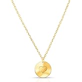 Tela Jewelry Floating Heart Necklace for Women | 1 cm Pendant | Sterling Silver on Cable Chain | Hypoallergenic