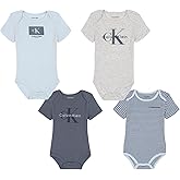 Calvin Klein baby-boys 4 Pack Bodysuits