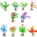 COMSUN 10 Pack Artificial Aquarium Plants, Small Size 4 to 4.5 inch Approximate Height Fish Tank Decorations Home Décor Plastic