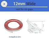 Zayejod PVC Quadrant Trim 2.5M Flexible Laminate Beading Self Adhesive 12x6mm view 2