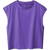 Ainangua Oversized Tank Top for Women Sleeveless Athletic Cropped Activewear Workout Yoga Gym Tops