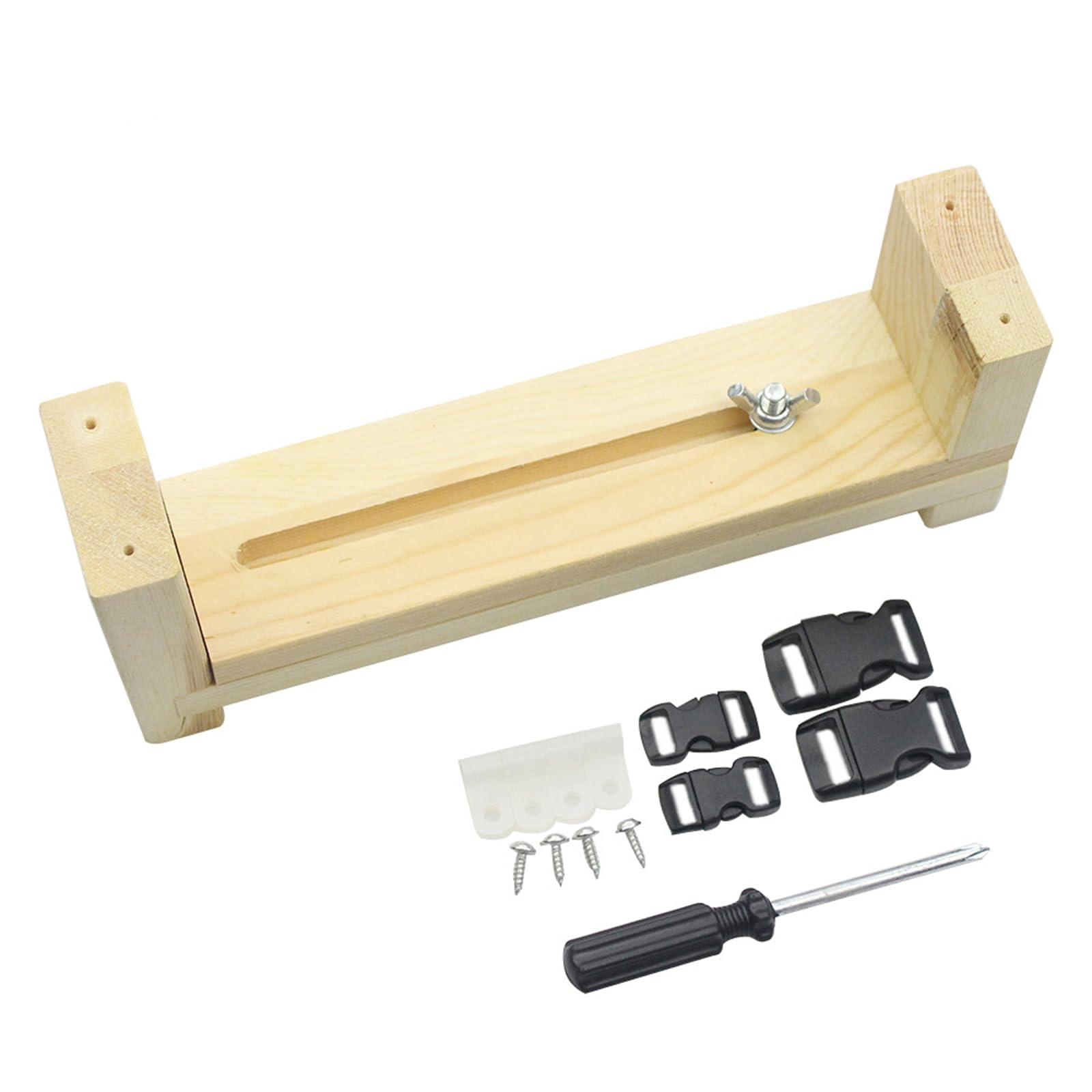 Young Wolf Wooden Paracord Jig Bracelet Maker Parachute Cord Wristband Knitting Tool 22 * 8.5cm