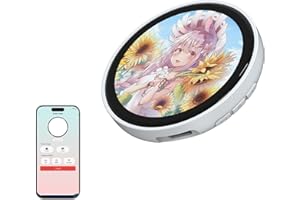 MIQUEES Electronic Anime Pin with HD Touchscreen - Digital Photo Pixel Display Christmas Gift, Custom Kawaii Badge for Backpacks and Conventions Photo LOGO Name Tag pins