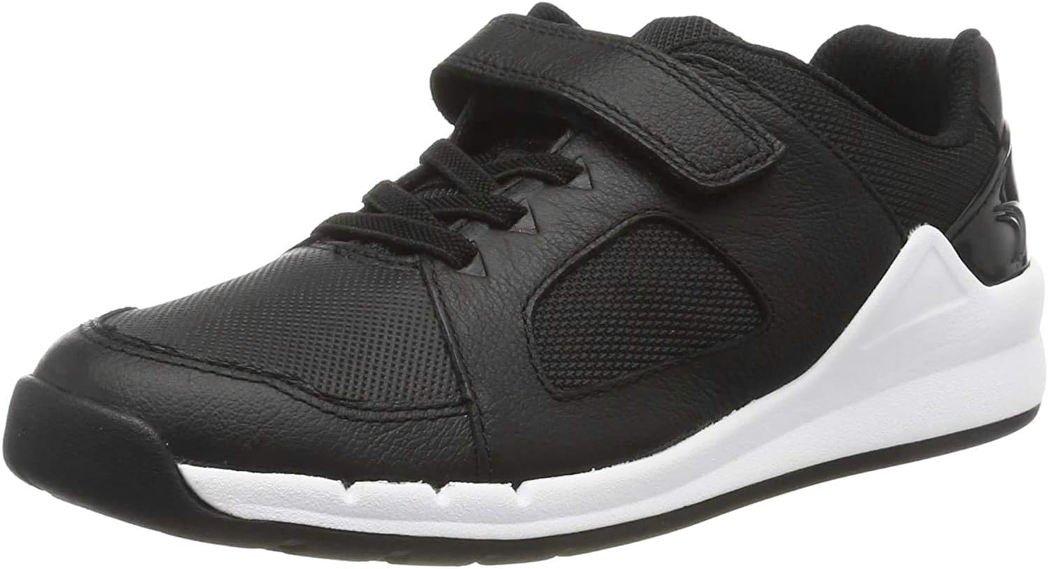 CLARKS - Boys Sport K - 4 UK Child - Clarks Orbit Ride.O Black Leather - Black Leather - 5.5 UK Child - E