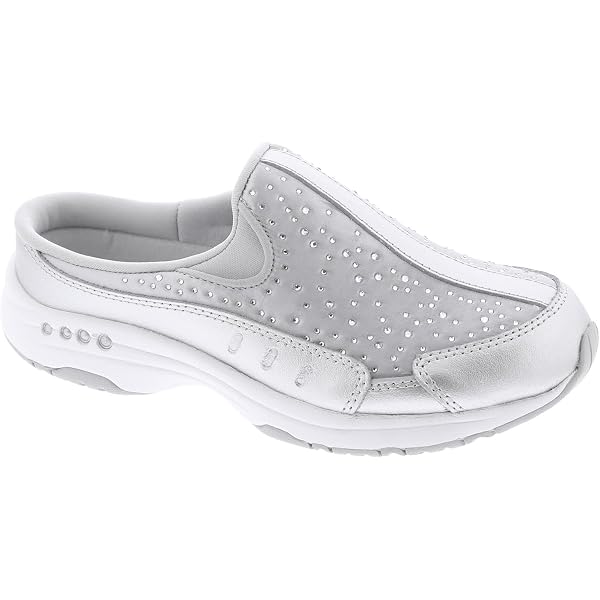 Easy Spirit Ciabatte Donna Traveltime90 – Viola Chiaro, Taglia 9 Narrow, Pelle E Plantare Rimovibile