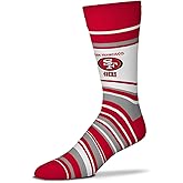 For Bare Feet NFL Adult Striped Dress Socks - Premium Quality - Machine Washable - Perfect for Game Day and Everyday Wear