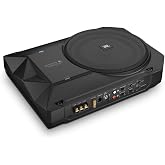 JBL BassPro SL 8-inch 125W RMS Powered Under-Seat Compact Subwoofer Enclosure System (250 watts RMS: 125 watts), Black